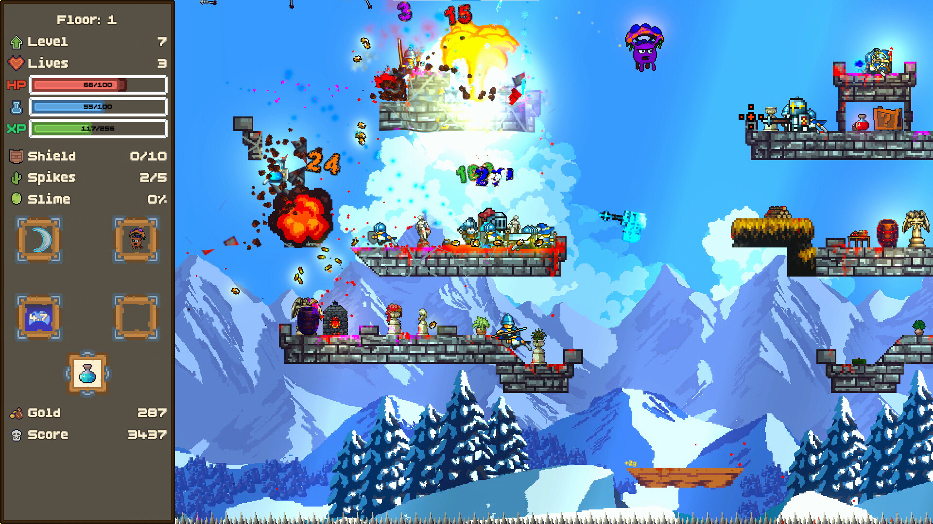 Shroomanoid: breakout action roguelike screenshot #2