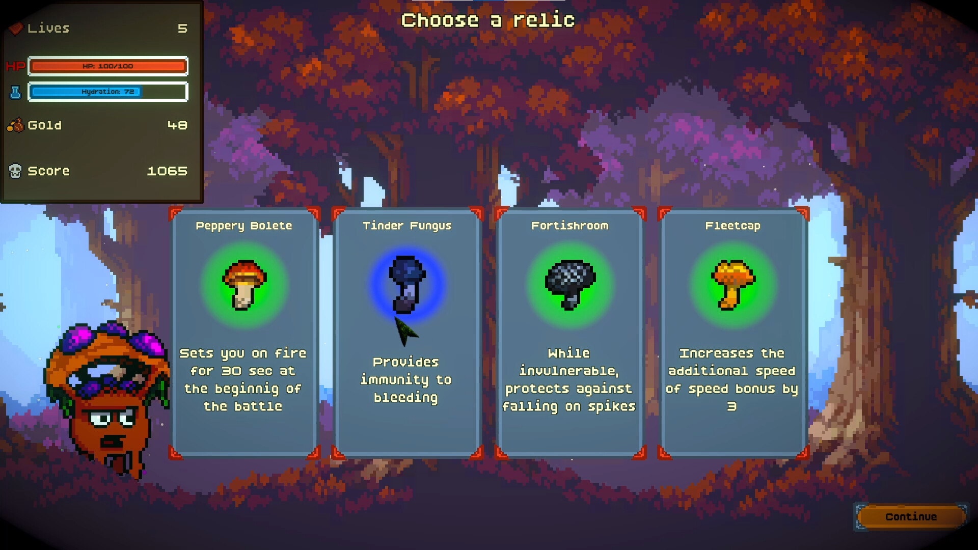 Shroomanoid: breakout action roguelite screenshot 2
