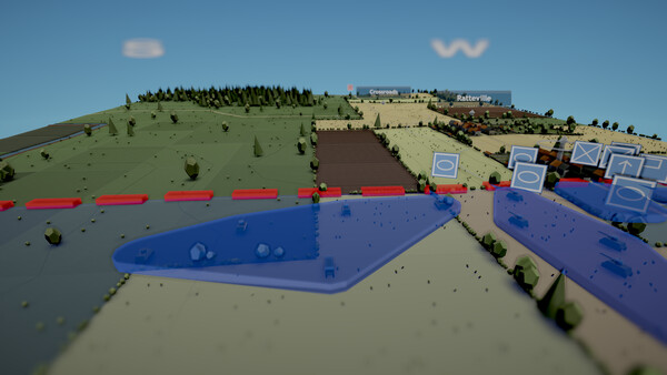 Screenshot of Phase Line Red gameplay showing in-action mechanics