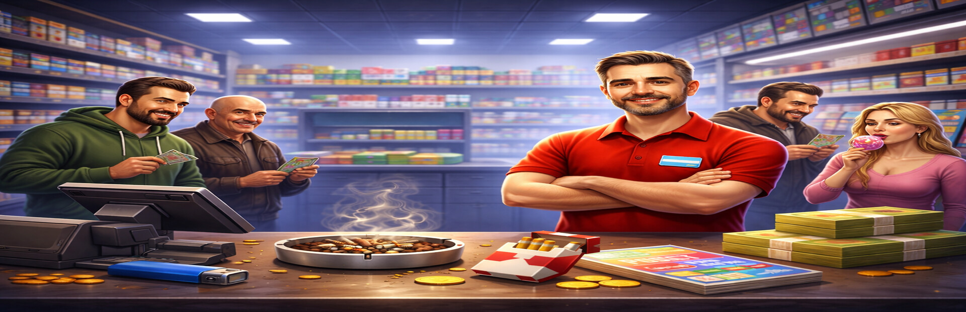 Smoke & Lottery Simulator
