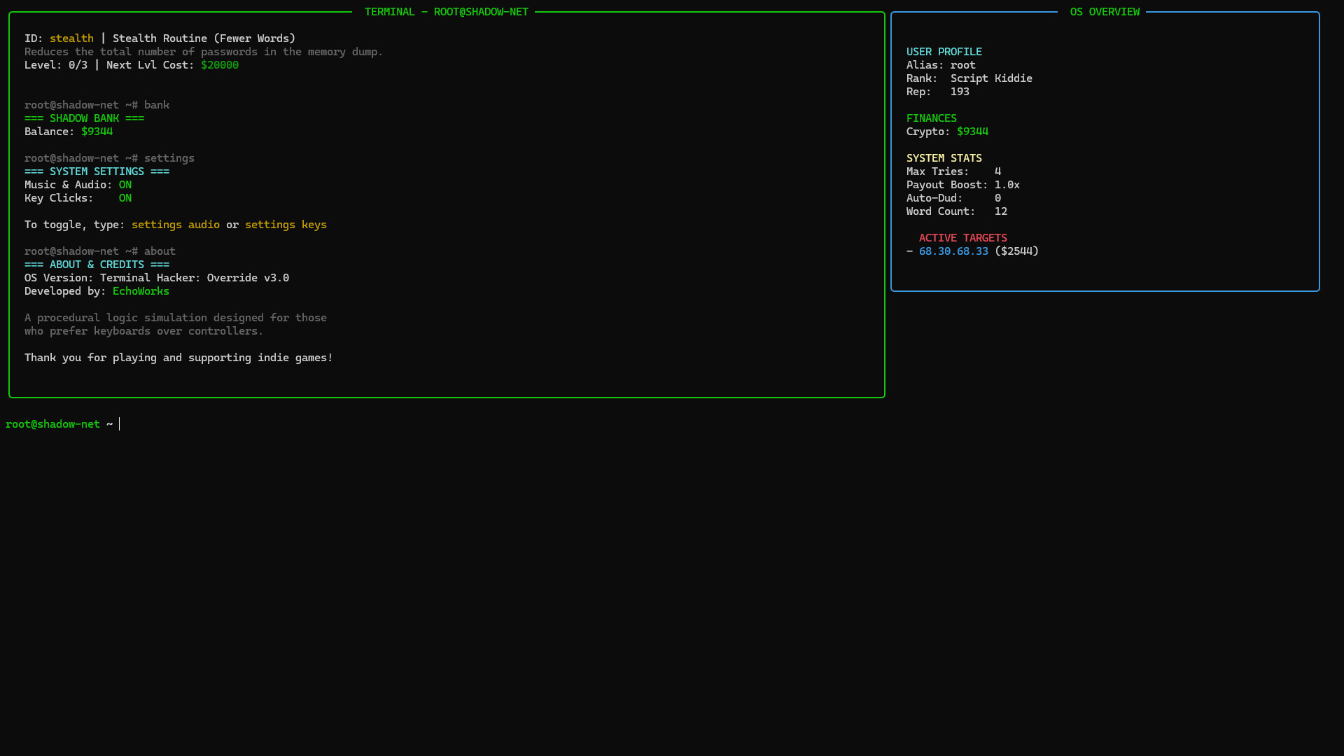Terminal Hacker: Override screenshot thumbnail screenshot 10