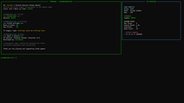 Terminal Hacker: Override.