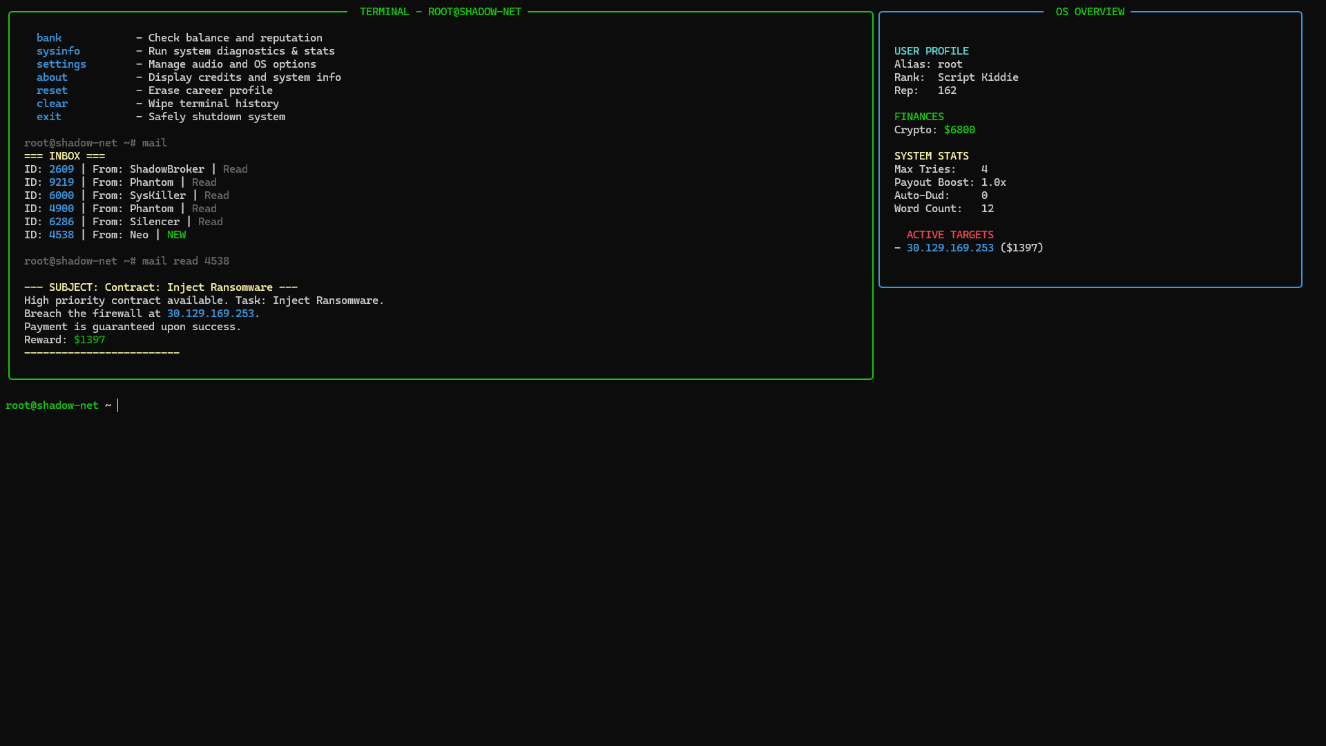 Terminal Hacker: Override screenshot #2