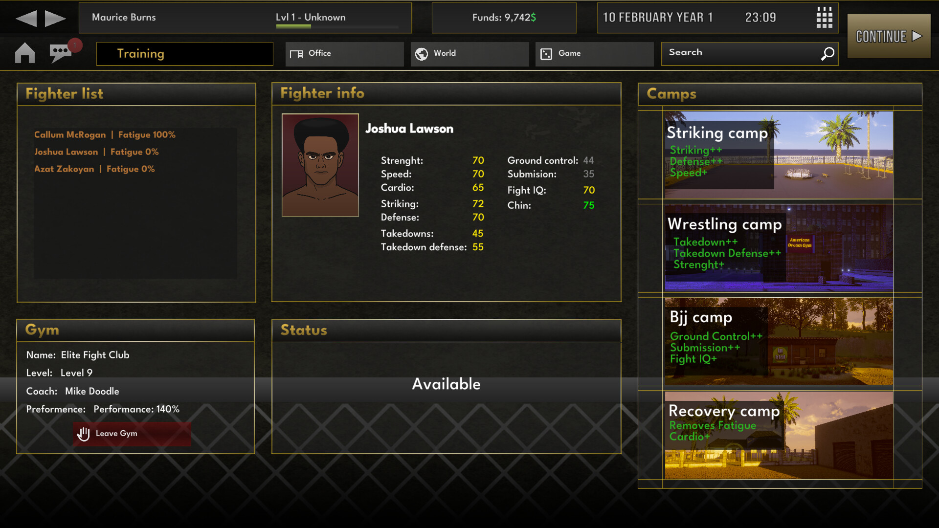 Elite MMA Manager screenshot #7