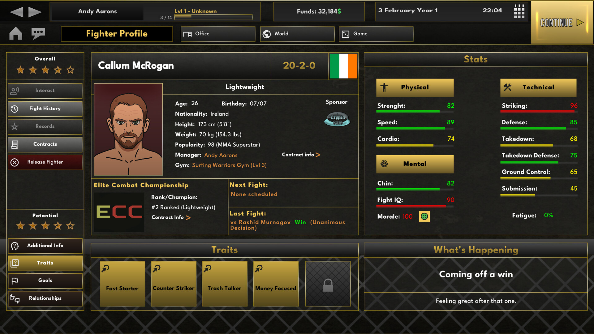 Elite MMA Manager screenshot 1