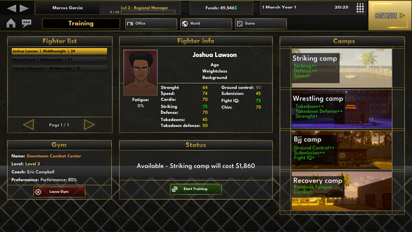 Скриншот 5 из игры Elite MMA Manager