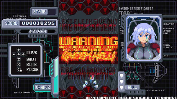 Screenshot of BLASTER MAYHEM gameplay showing in-action mechanics