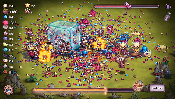 Screenshot of Slimazing gameplay showing in-action mechanics