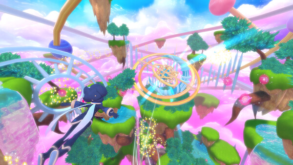 Screenshot of Wonder Air: Lunara's Adventure gameplay showing in-action mechanics