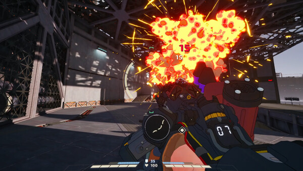 Screenshot of Amalgam gameplay showing in-action mechanics
