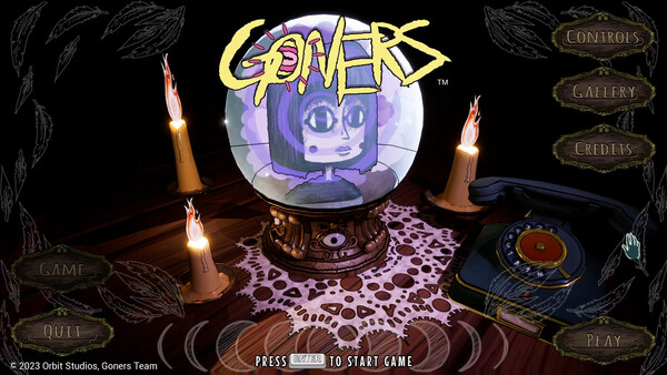 Screenshot of GONERS gameplay showing in-action mechanics