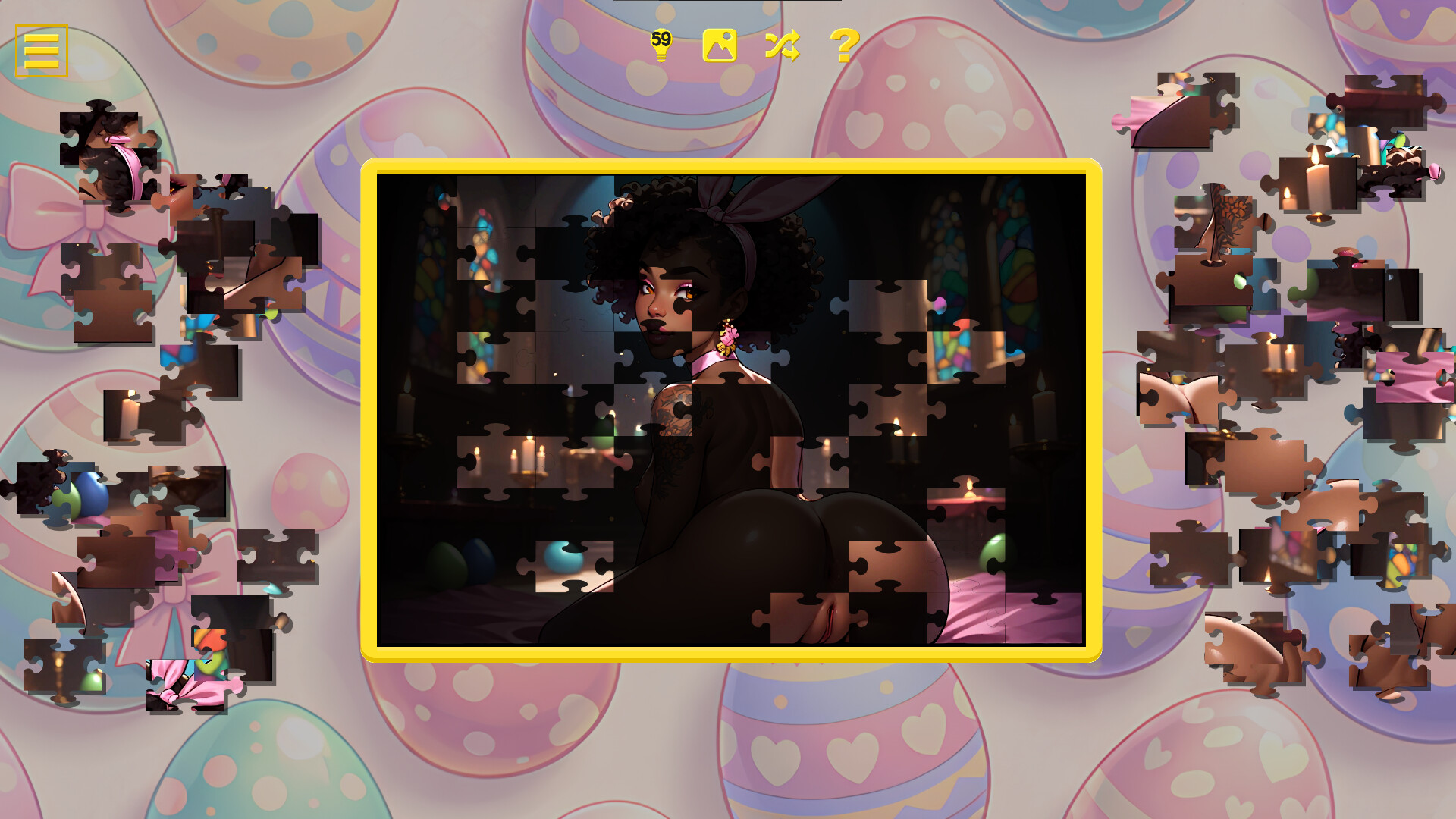 Easter Bunny Girls – Hentai Jigsaw screenshot #8
