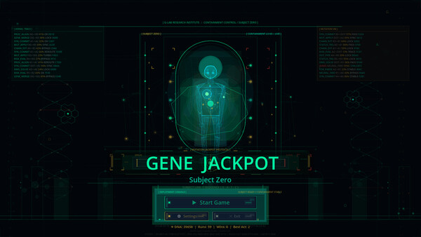 Screenshot of Gene Jackpot gameplay showing in-action mechanics