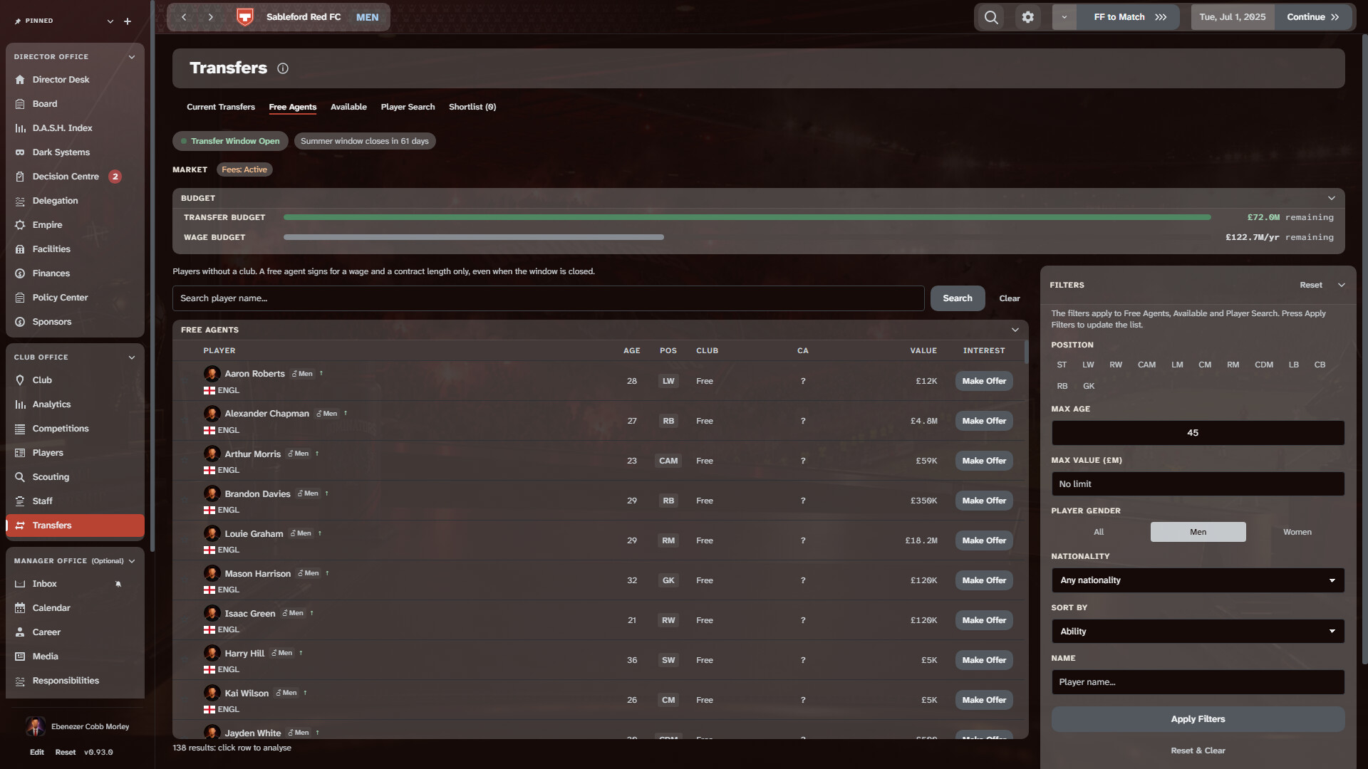 DOMFC: Run a Complete Football Empire screenshot 8