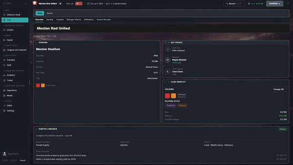Скриншот 1 из игры Director of Management: Football Club