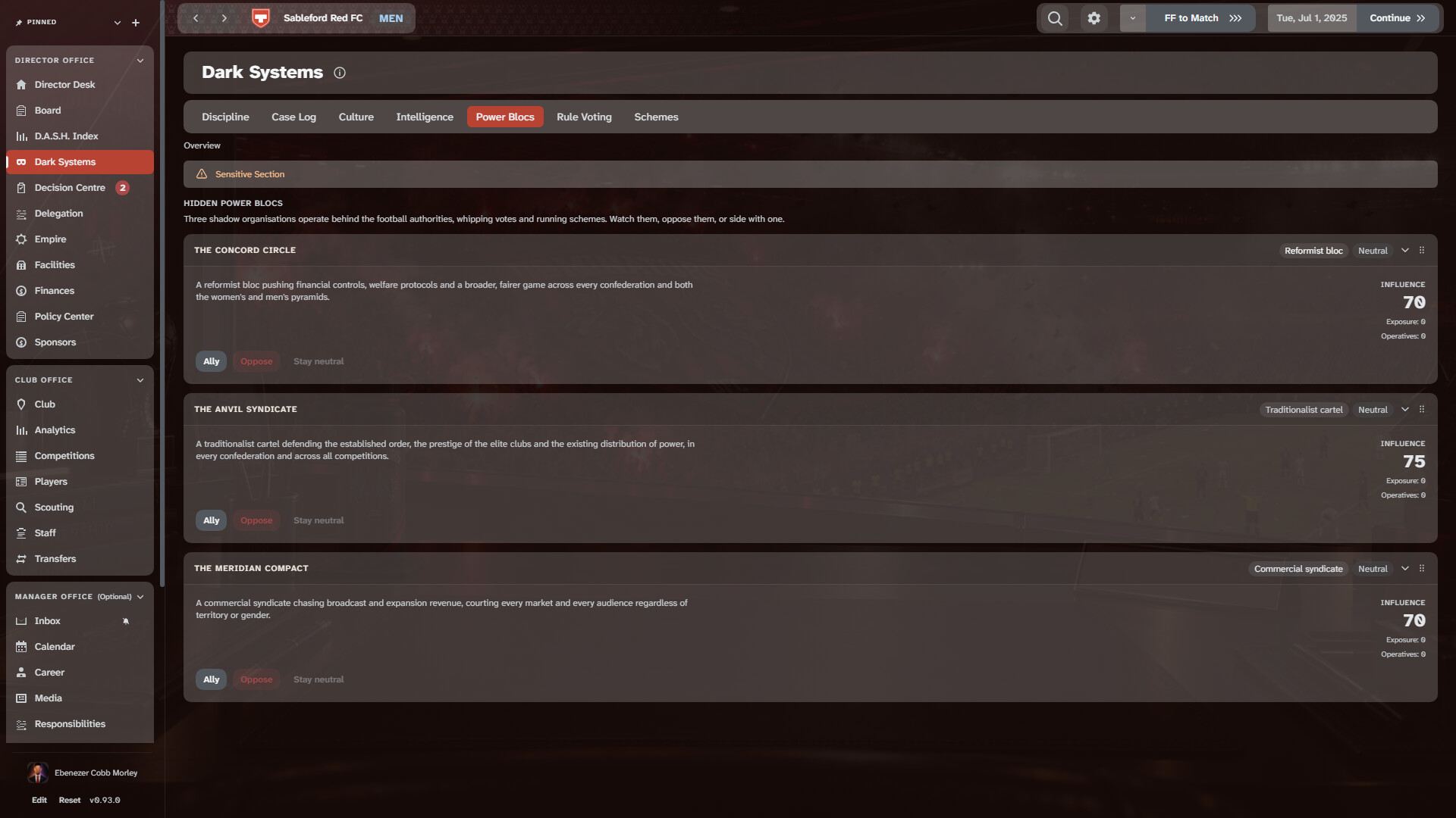DOMFC: Run a Complete Football Empire screenshot #2