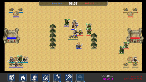 Screenshot of CastleArena gameplay showing in-action mechanics