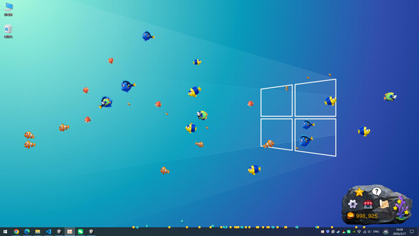 Screenshot 4 of 屏中鱼：桌面水世界 - final gameplay screenshot