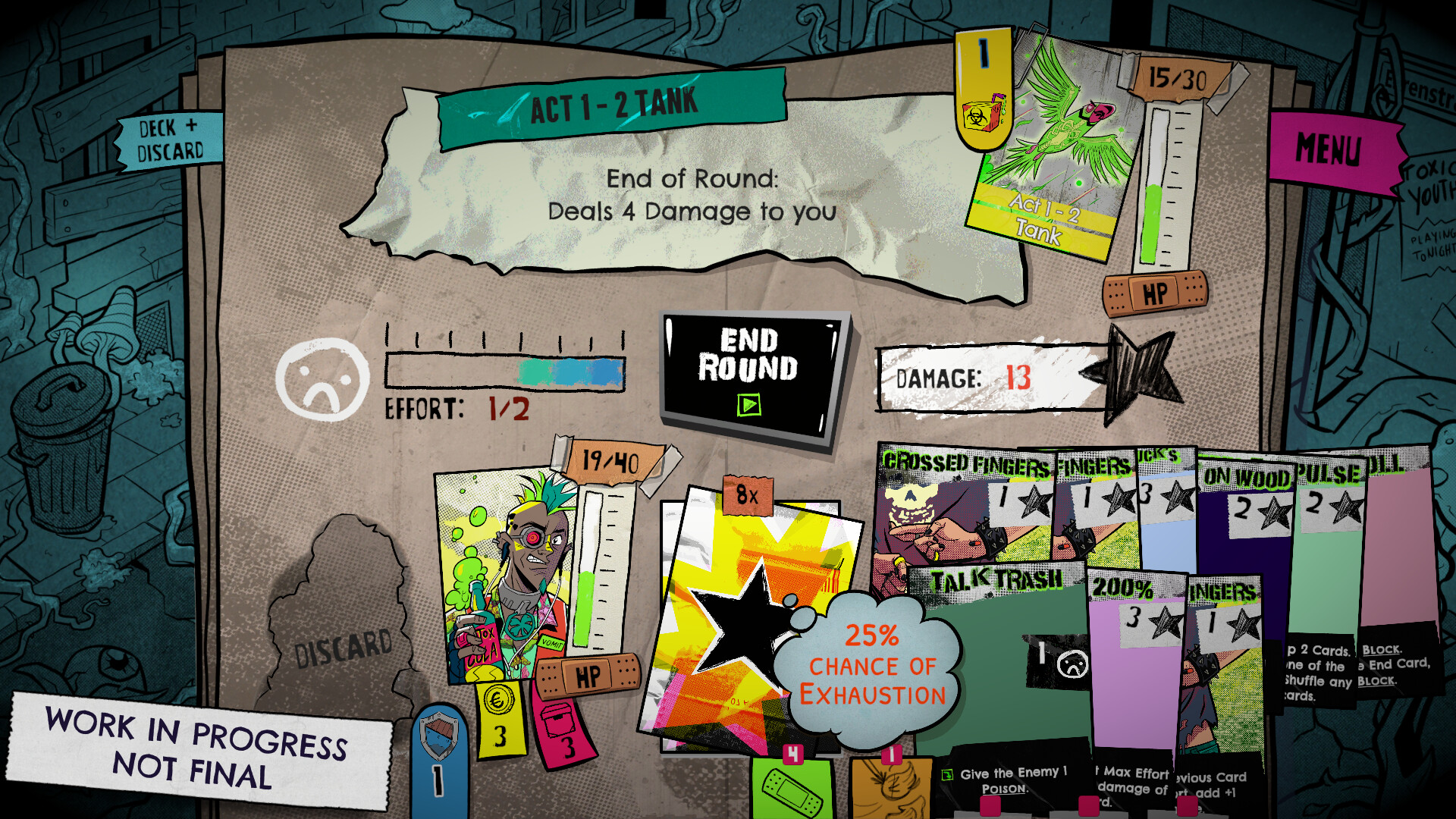 Lucky Punk: a push your luck Deckbuilder screenshot #5