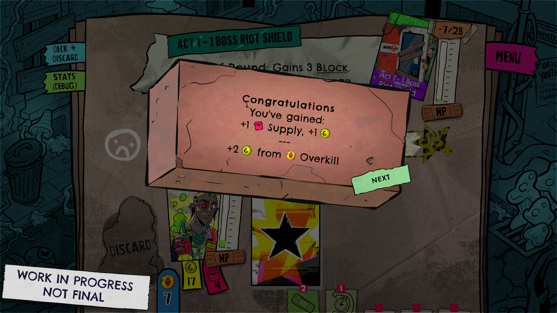 Lucky Punk: a push your luck Deckbuilder screenshot 6