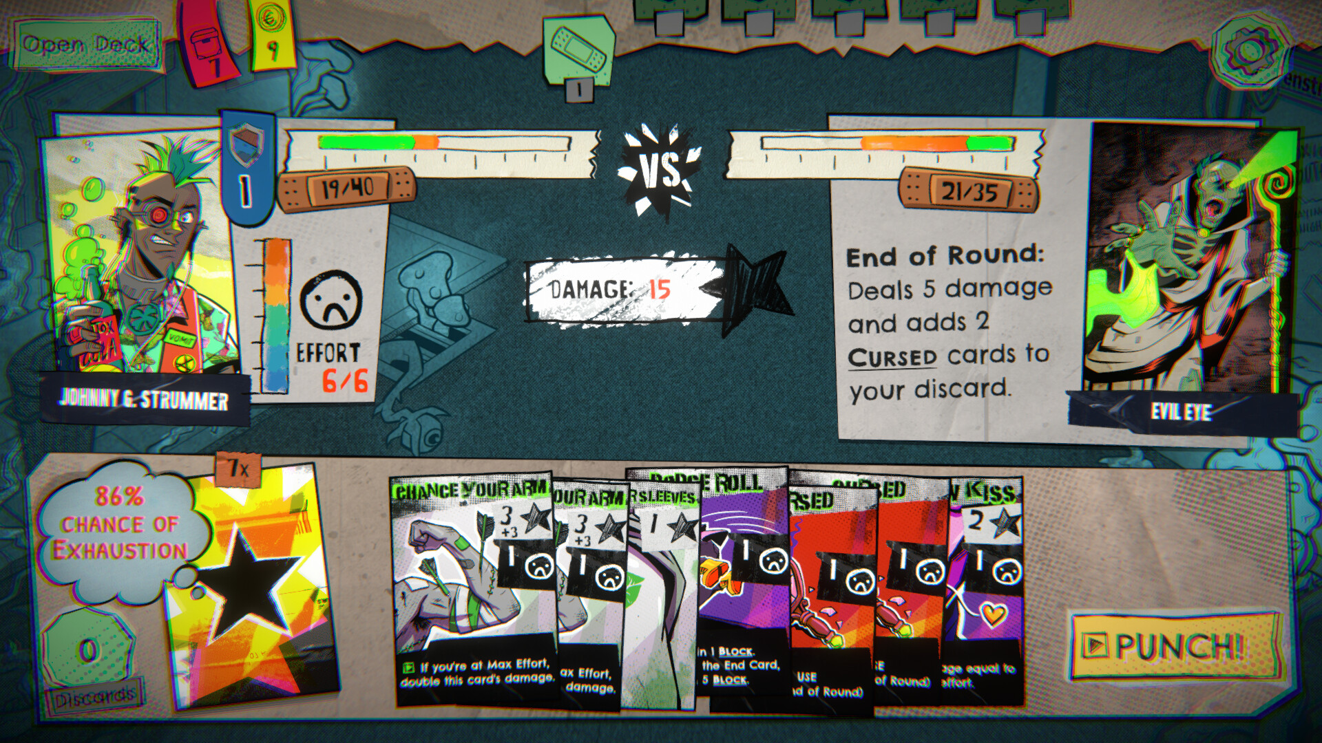 Lucky Punk: a push your luck Deckbuilder screenshot 5
