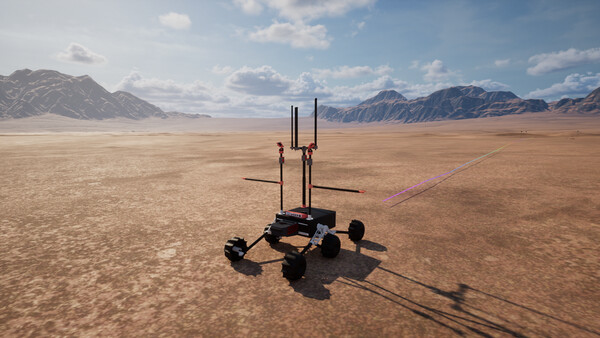 Screenshot of RoveSoSimulator gameplay showing in-action mechanics