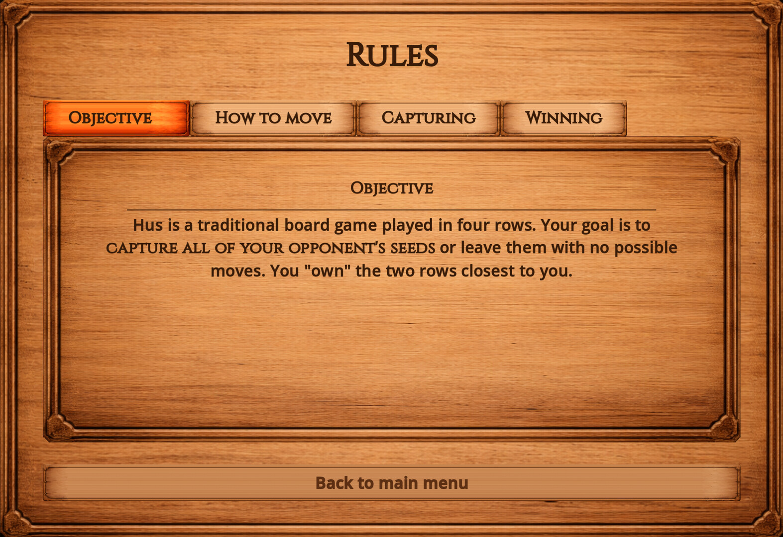 Hus: The 4-Row Mancala screenshot #4