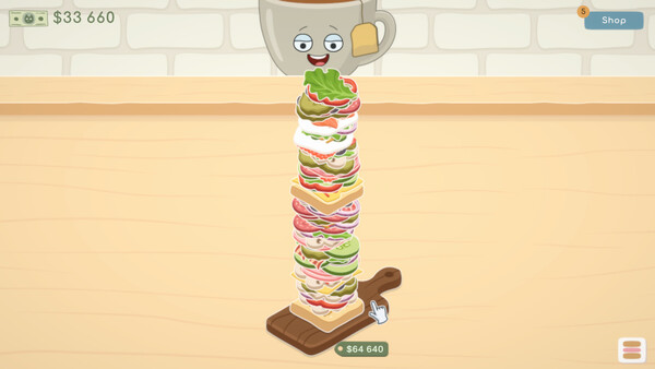 Screenshot of Sandwich +1 gameplay showing in-action mechanics