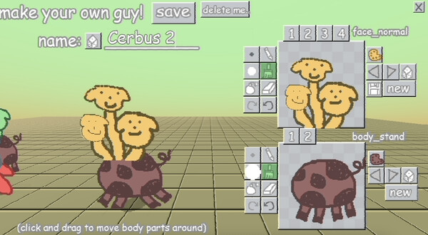 Screenshot of granny's toybox gameplay showing in-action mechanics