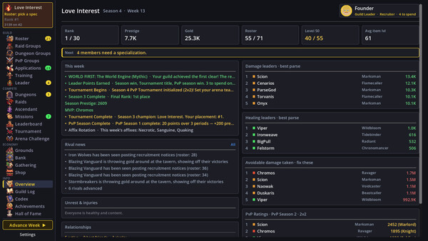 Mythic Manager — 9