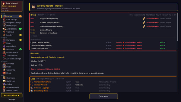 Mythic Manager — 8