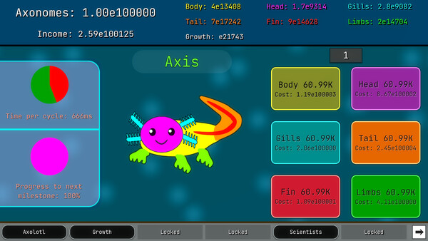 Скриншот 1 из игры Axomorph Idle