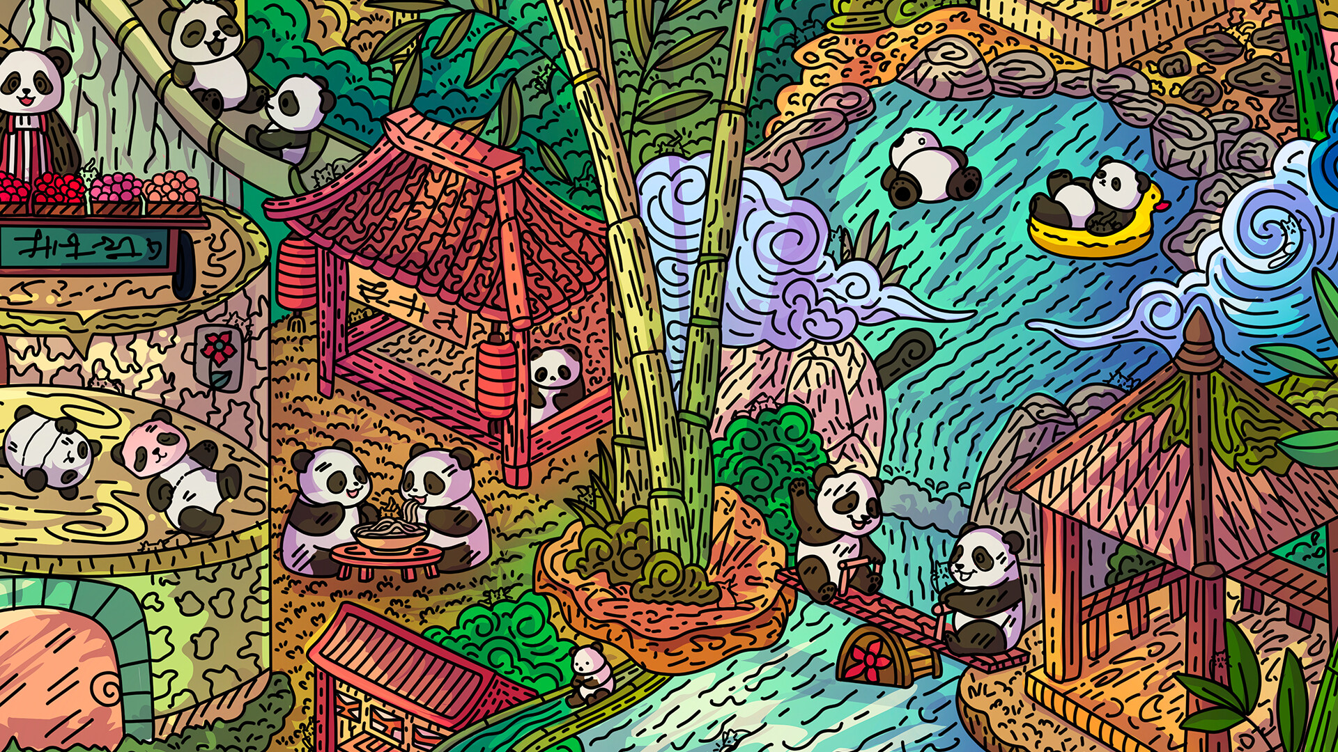 100 Panda Cats screenshot #1