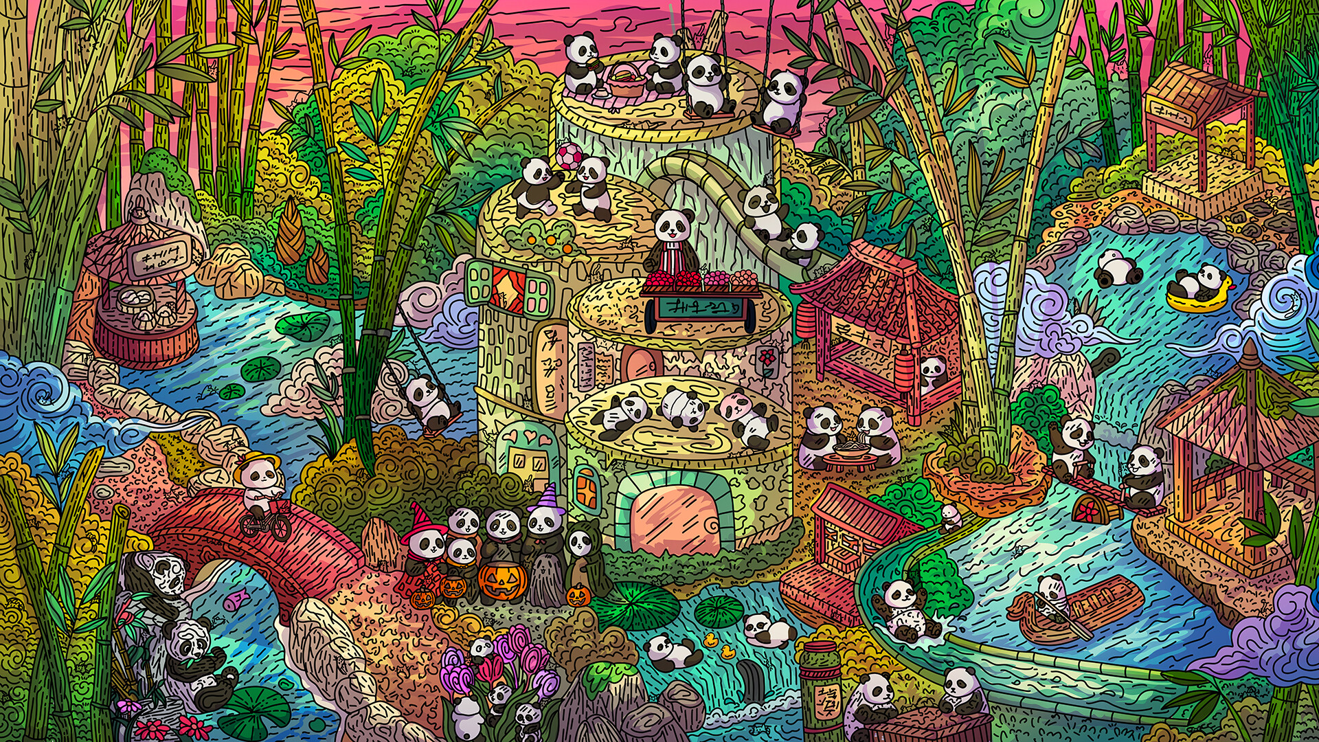 100 Panda Cats screenshot #3