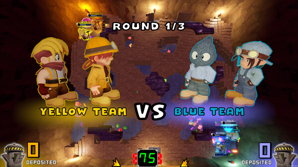 Screenshot of Quarry Kickin' gameplay showing in-action mechanics