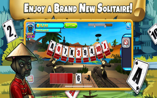 Screenshot of Solitaire Time Warp gameplay showing in-action mechanics