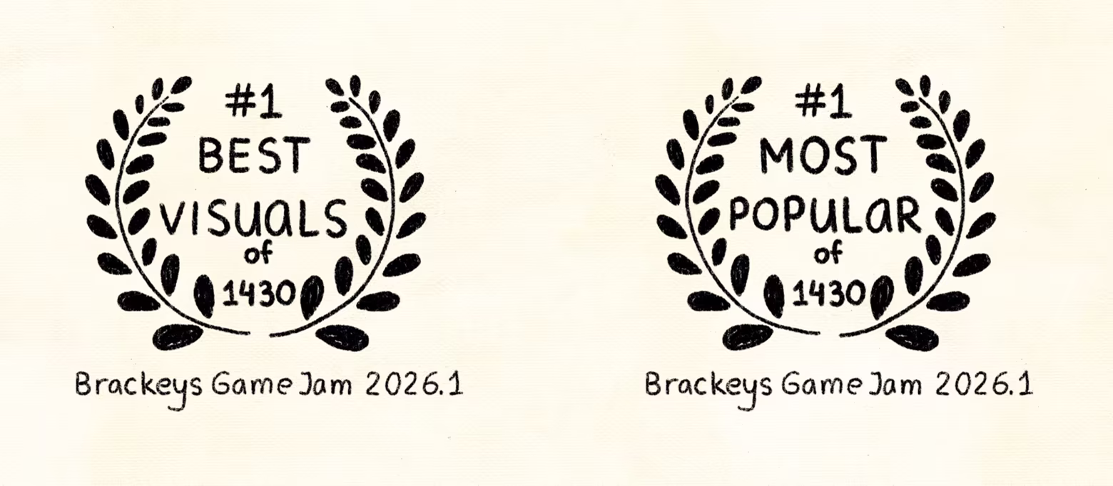 #1 Best Visuals & Most Popular of 1430 games in Brackeys Game Jam 2026.