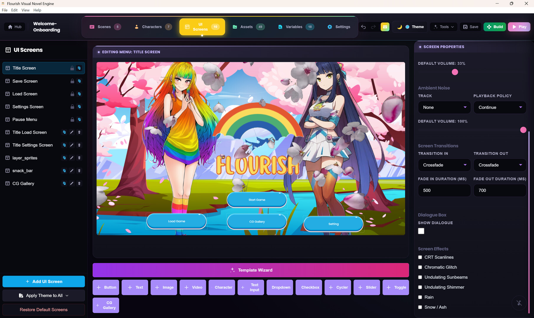 Flourish Visual Novel Engine screenshot 1
