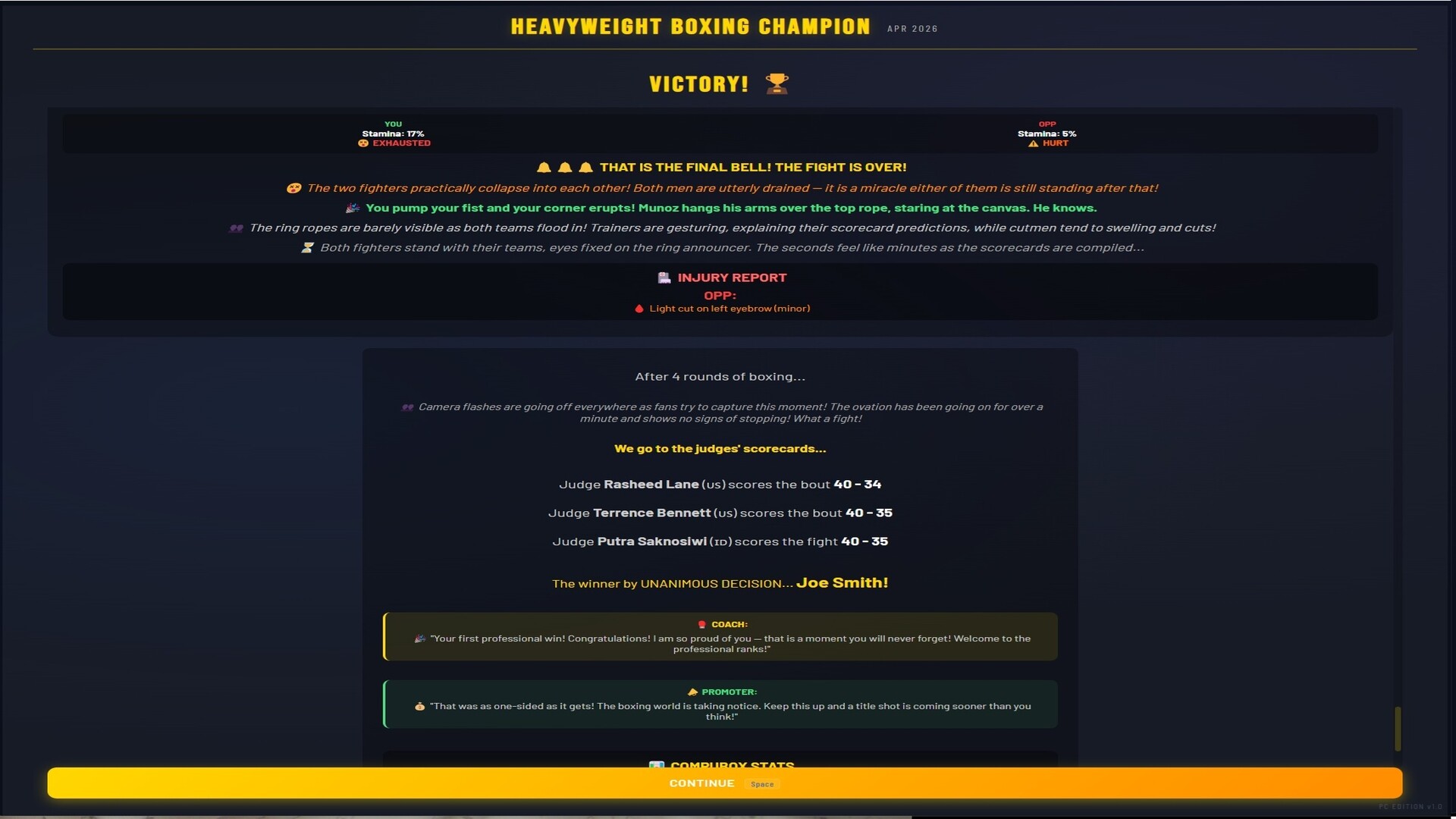 Sim: Heavyweight Boxing Champion screenshot #8