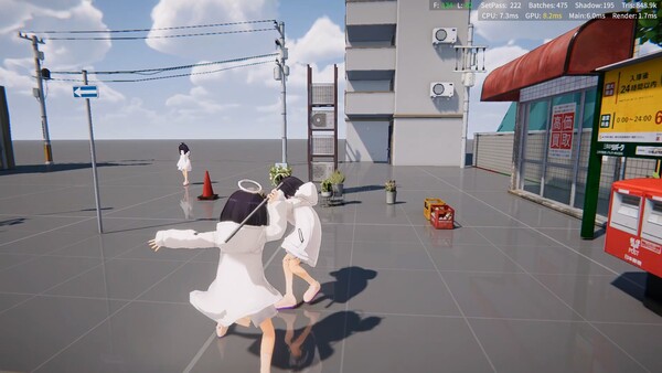 Screenshot of Angel Zero gameplay showing in-action mechanics
