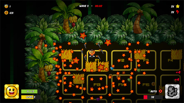 Screenshot of BAENANA gameplay showing in-action mechanics