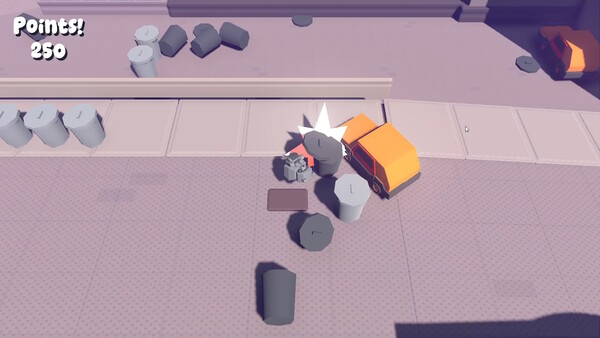 Screenshot of Punt! Rollin Raccoons gameplay showing in-action mechanics