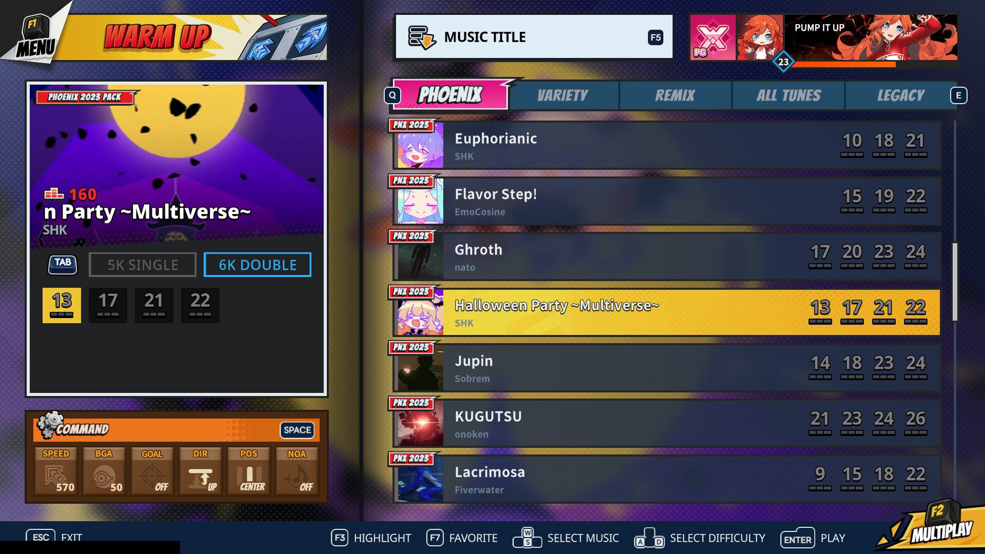 PUMP IT UP RISE - PHOENIX 2023 PACK screenshot 1