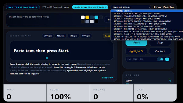 Screenshot 3 of Flow Reader — Speed Reading Trainer - more gameplay footage