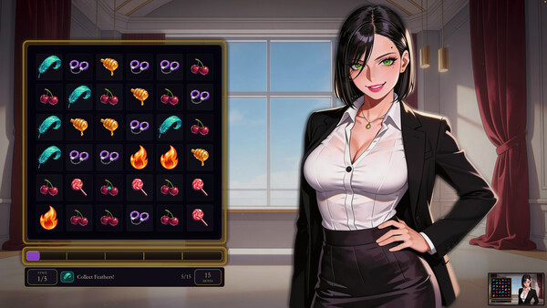 Screenshot of Velvet gameplay showing in-action mechanics