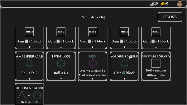 Screenshot of Reroll or Die gameplay showing in-action mechanics