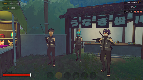 Screenshot of Save The Ninja! gameplay showing in-action mechanics