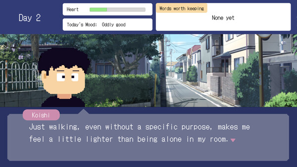Screenshot of とぼとぼリカバリー gameplay showing in-action mechanics