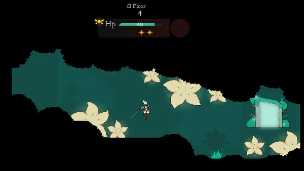 Screenshot of Tower Of Dogma gameplay showing in-action mechanics