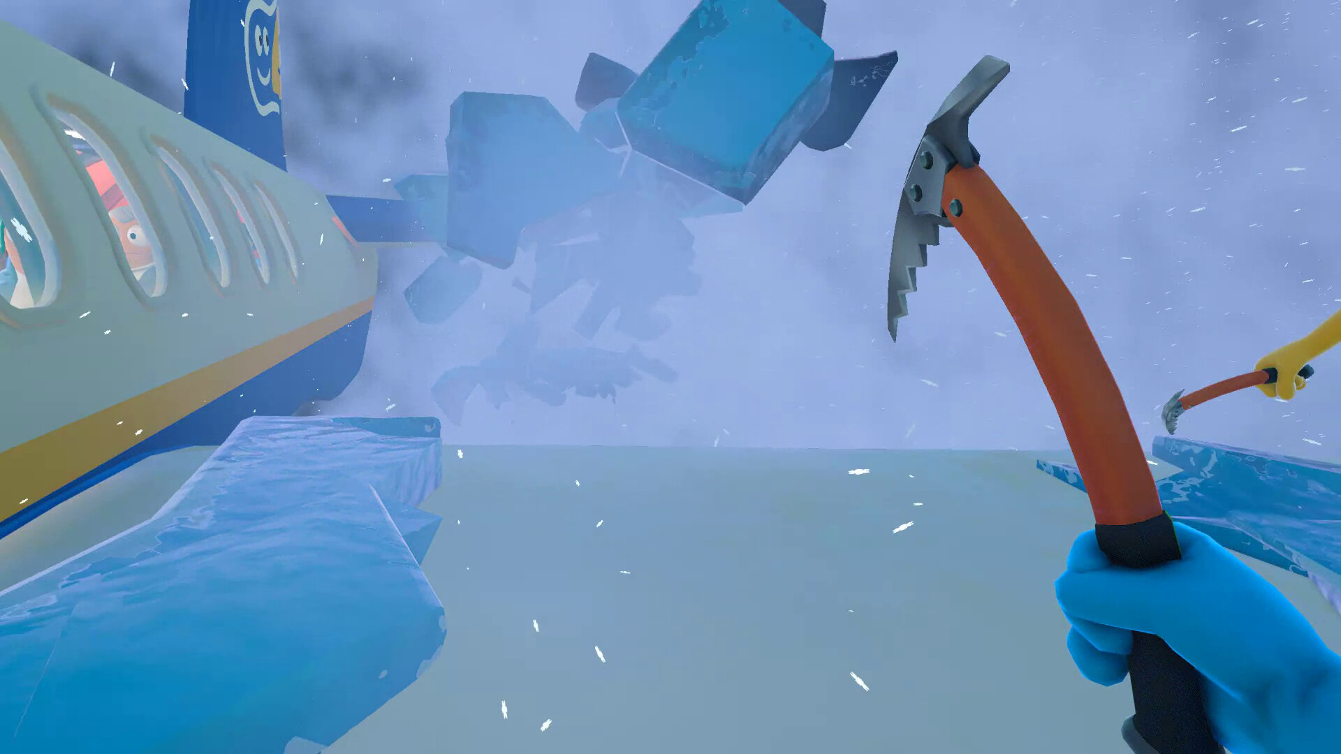 Dear Passengers screenshot: the airliner flying over scenic terrain